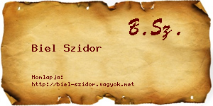 Biel Szidor névjegykártya